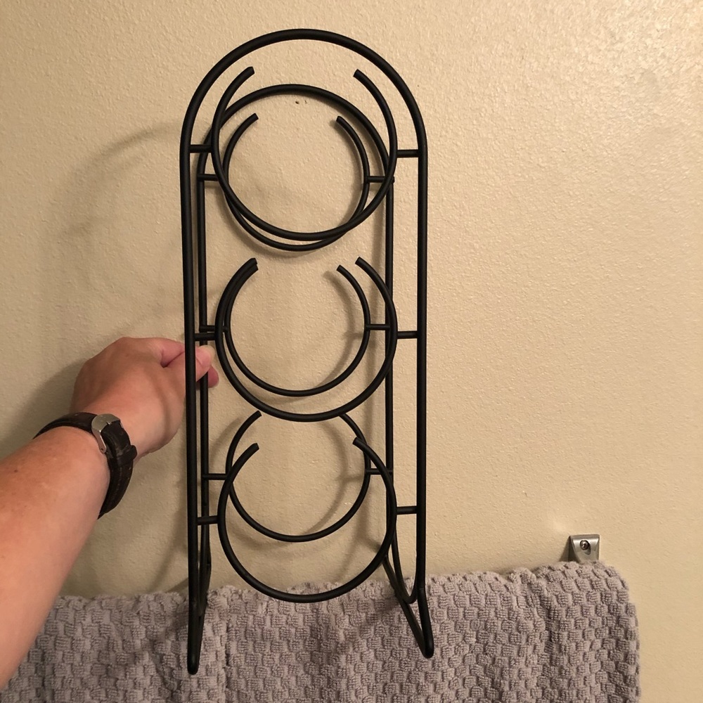 Very Cool Black Iron Wine Rack